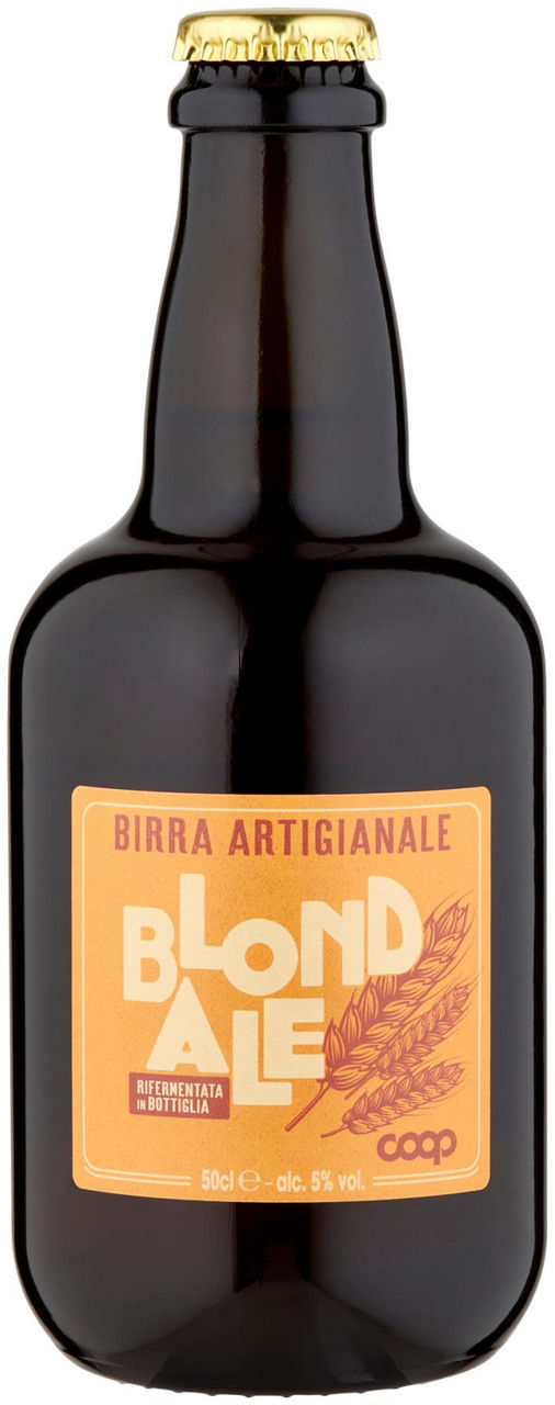 Birra artigianale blond ale 5 gradi coop bottiglia ml 500
