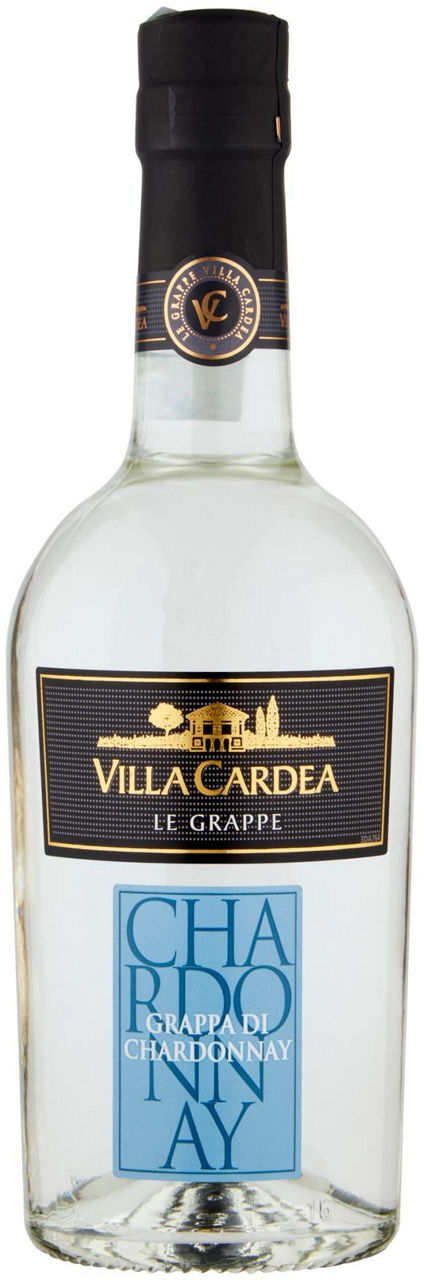 Grappa chardonnay 40 gradi villa cardea bottiglia ml 500