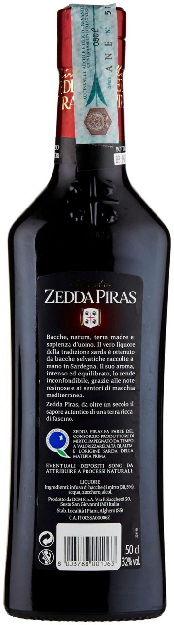 LIQUORE MIRTO ROSSO ZEDDA PIRAS 32 GRADI BOTTIGLIA ML 500 - Immagine 21