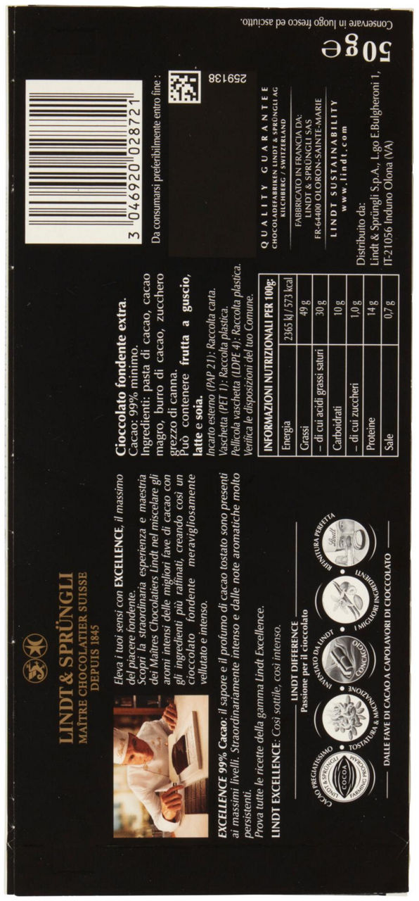 Tavoletta di cioccolato fondente 99% 50 gr - Immagine 21