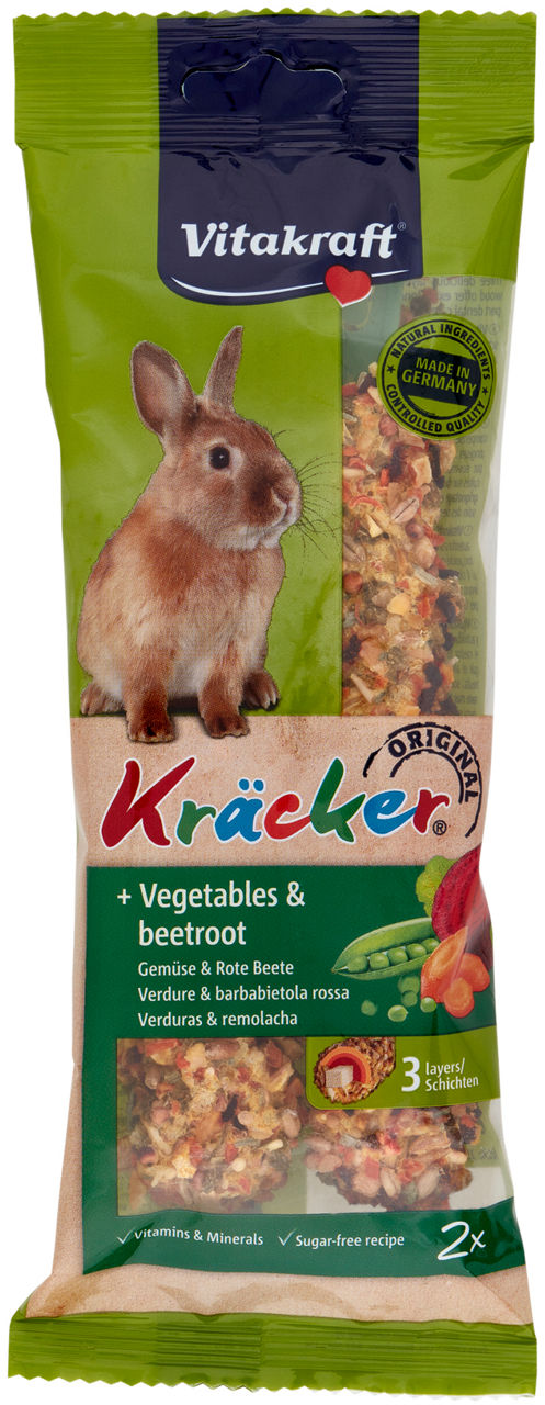 Kracker per coniglietti alle verdure vitakraft busta gr.112