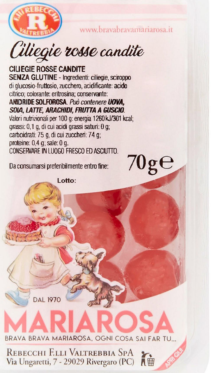 FRUTTA CANDITA CILIEGE ROSSE COFANETTO - REBECCHI - Immagine 01