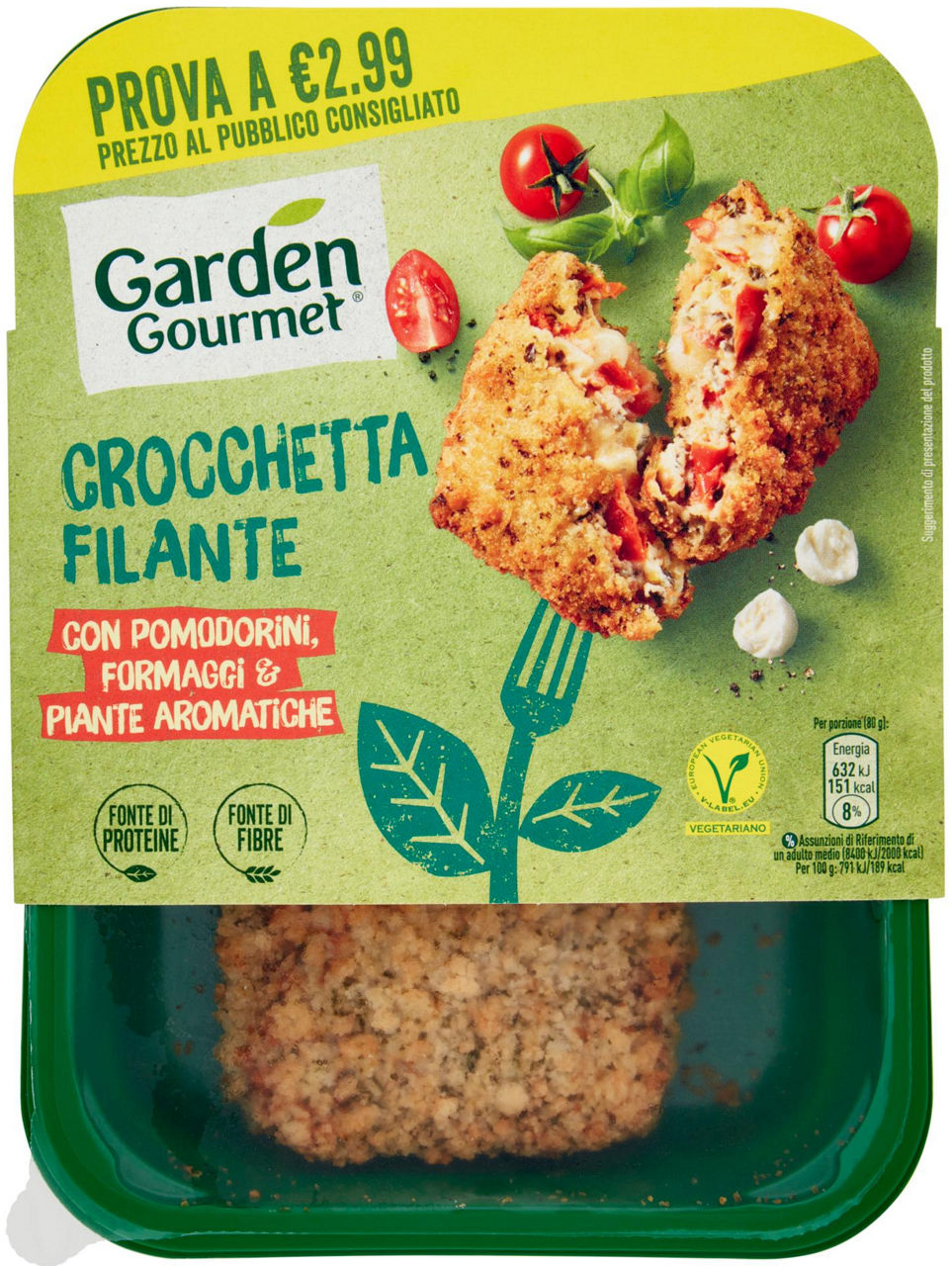 Crocchetta mediterranea garden gourmet g 160