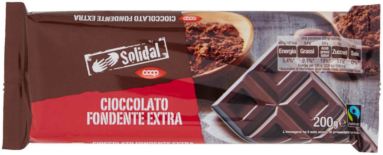 Cioccolato Fondente Extra 200 g - 0