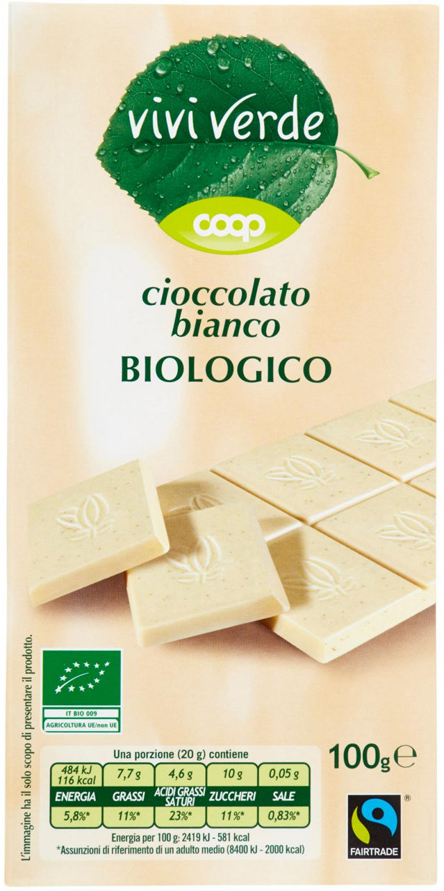 cioccolato bianco Biologico Vivi Verde 100 g - 0