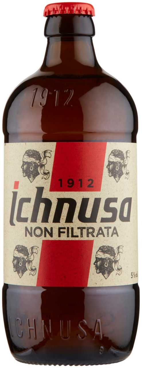 Birra ichnusa non filtrata 5 gradi bottiglia ml.500