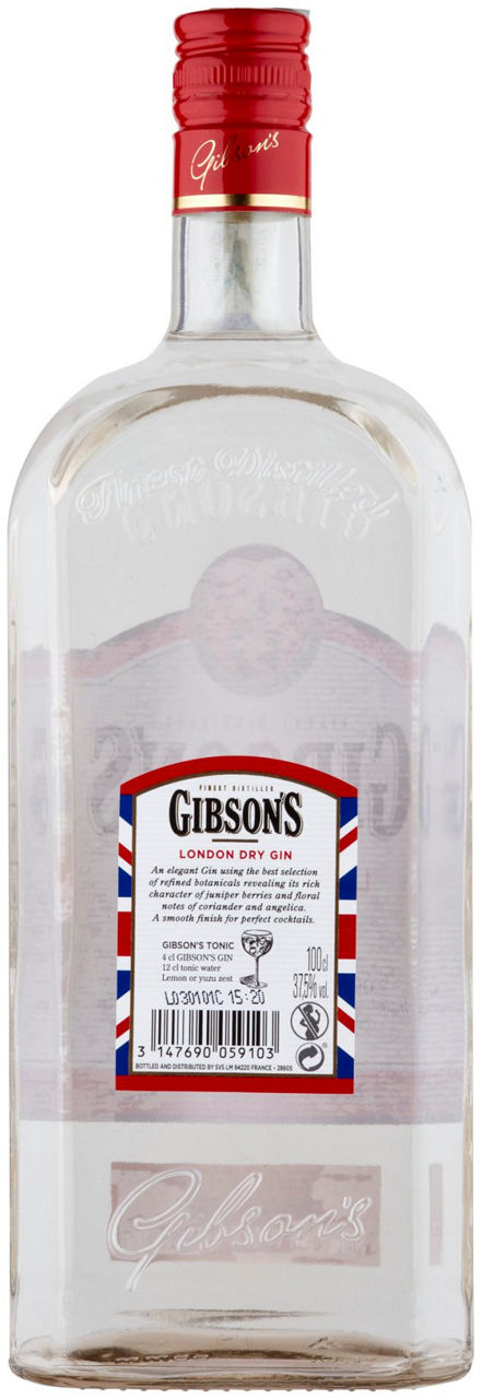 GIN GIBSON'S LONDON DRY 37,5 GRADI BOTTIGLIA L 1 - 2