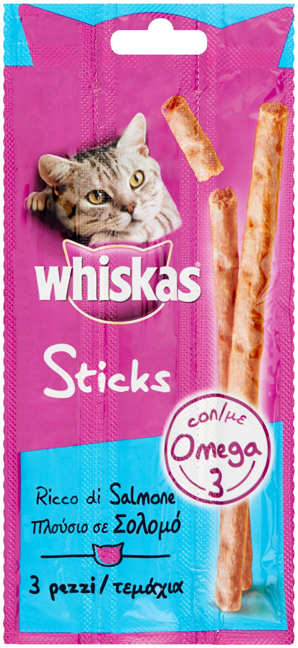 Secco gatto whiskas catstick snacks salmone bs pz3xgr6
