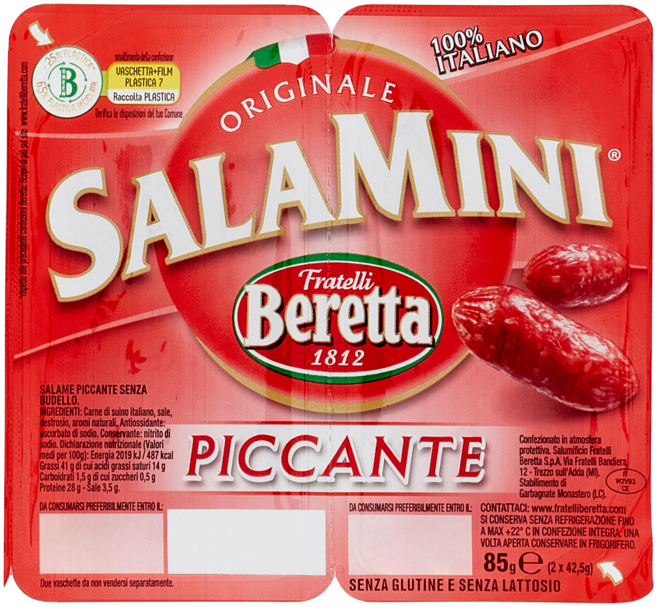 Salamini piccanti beretta g 85