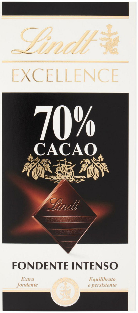 Tavoletta cioccolato excellence 70% cacao fondente intenso 100 g