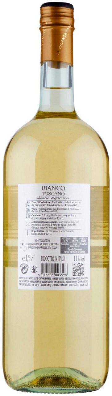 BIANCO TOSCANO IGT LE CHIANTIGIANE LOGGIA DEL SOLE LT.1,5 - 2