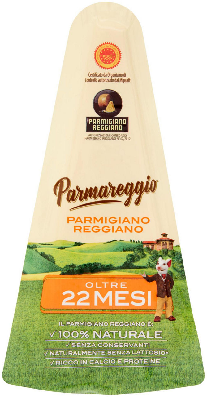 Parmigiano reggiano dop 22 mesi parmareggio laminato 250 g