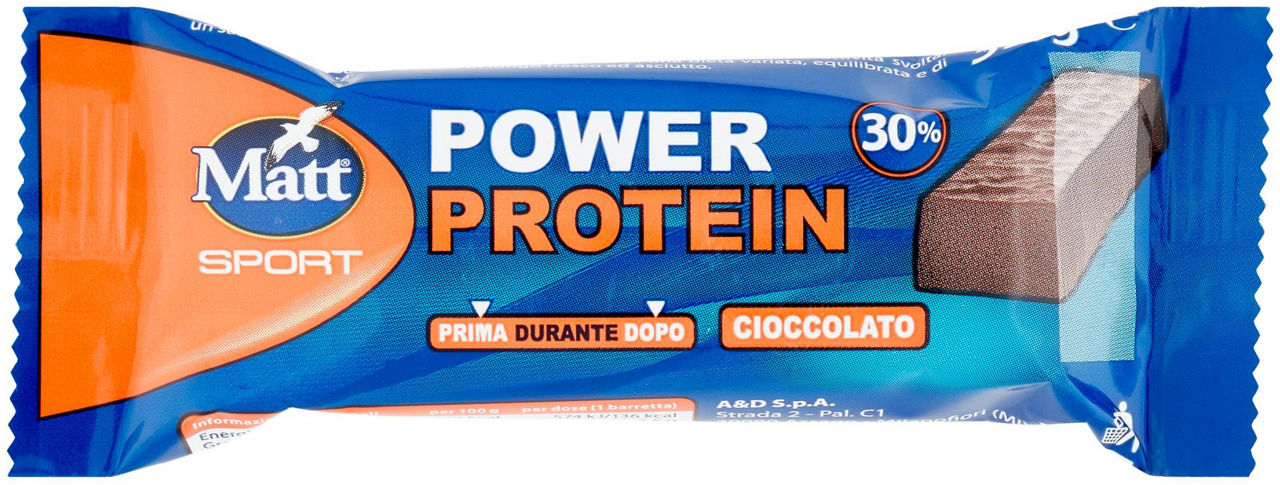 Barrette iperprotein power cioccolato matt incarto gr.35