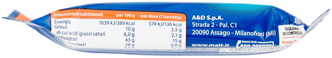 BARRETTE IPERPROTEIN POWER CIOCCOLATO MATT INCARTO GR.35 - Immagine 51