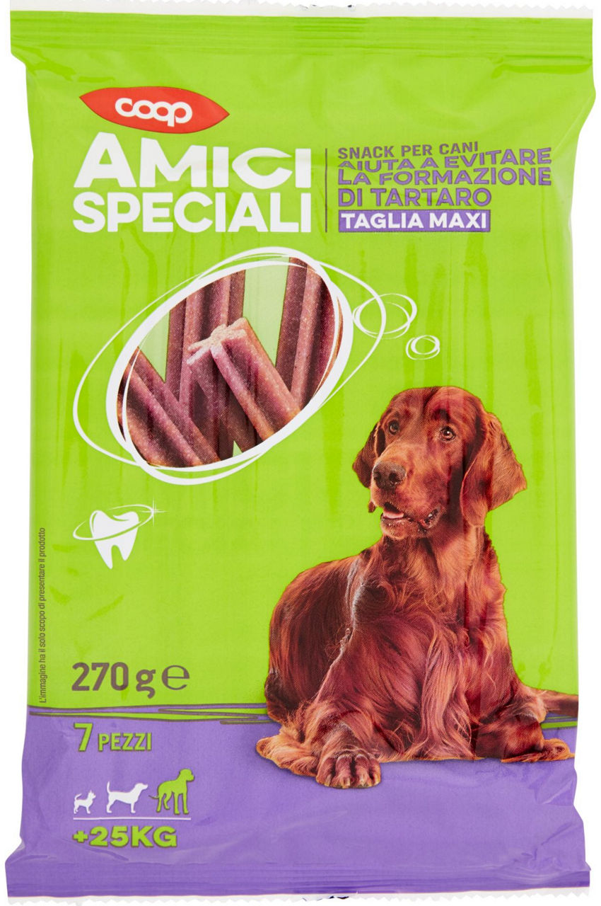 Snack per cani dental amici speciali coop pz 7 tg. maxi g 270