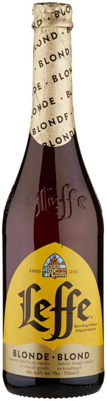 Birra leffe blonde 6,6 gradi bottiglia ml 750