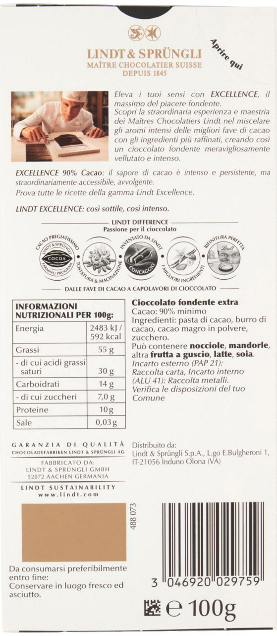Tavoletta Excellence 90% Cacao Fondente Prodigioso 100 g - 2