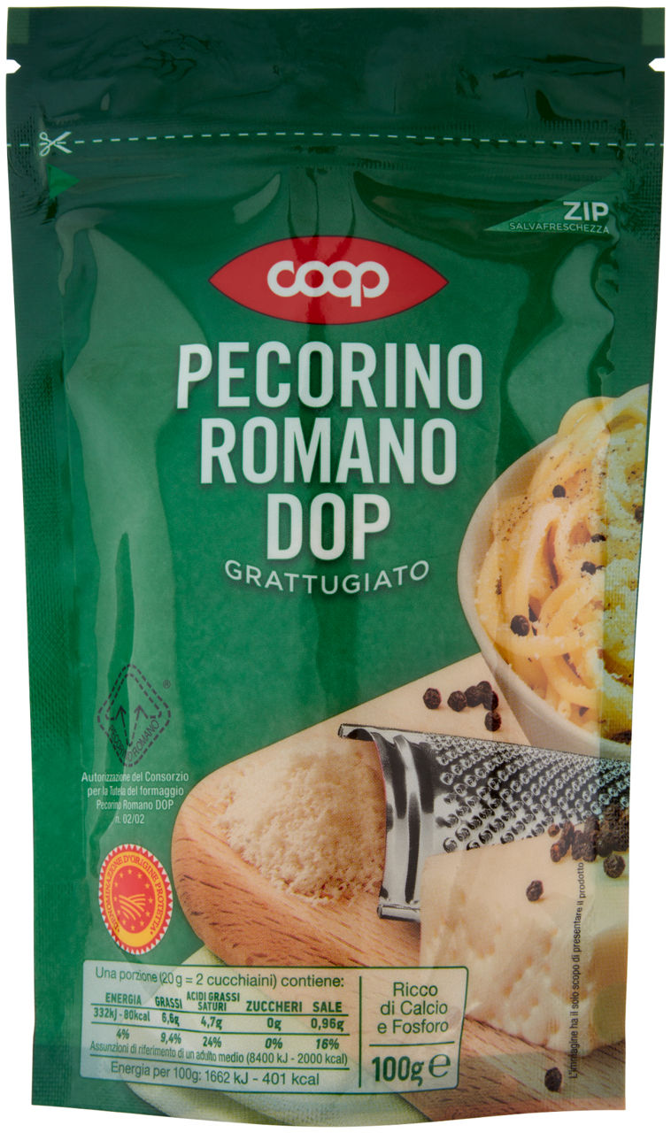 PECORINO ROMANO DOP GRATTUGIATO COOP BUSTA GR 100 - 1