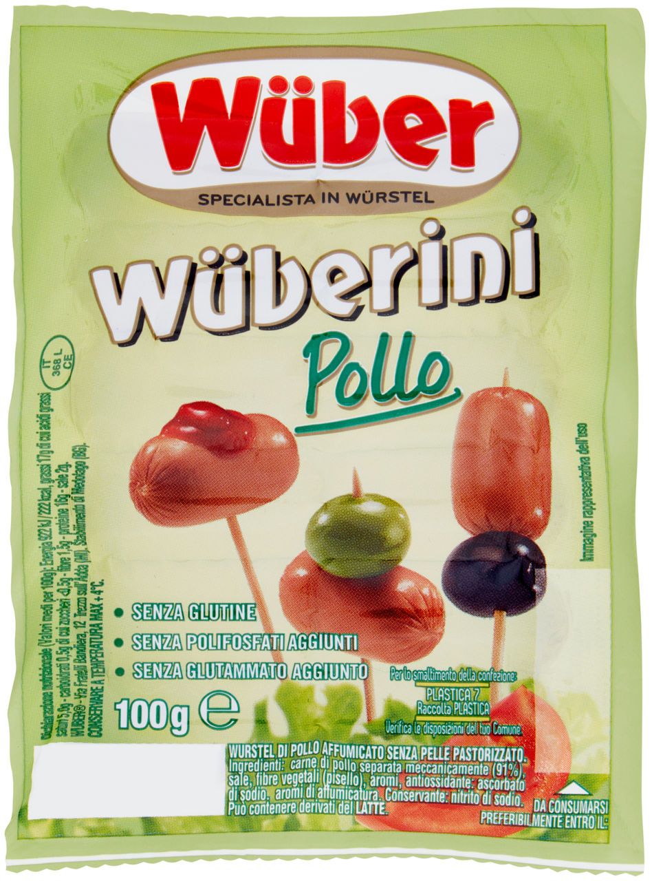 Wurstel wuberini pollo busta g100