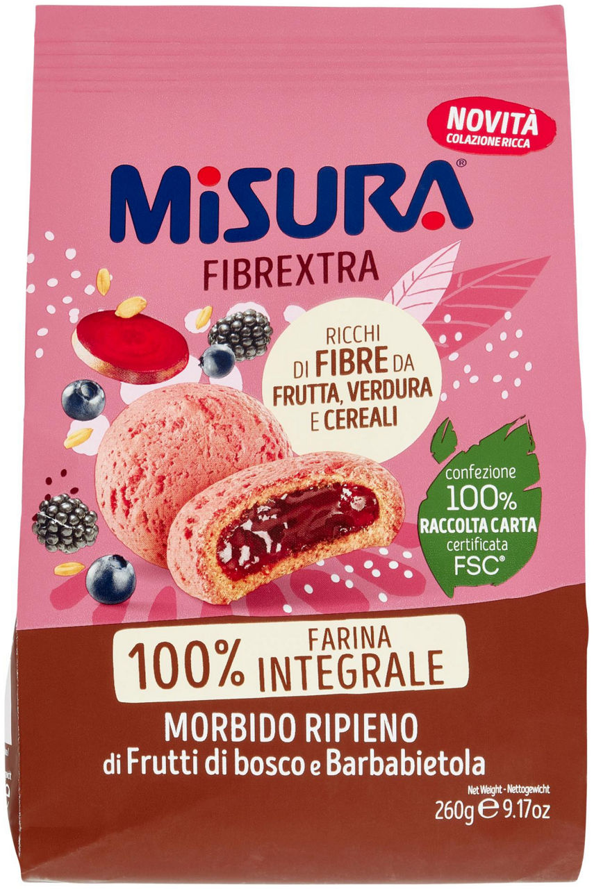 Biscotti frollini ripieni frutti di bosco e barbabietola 260 gr - Immagine 01