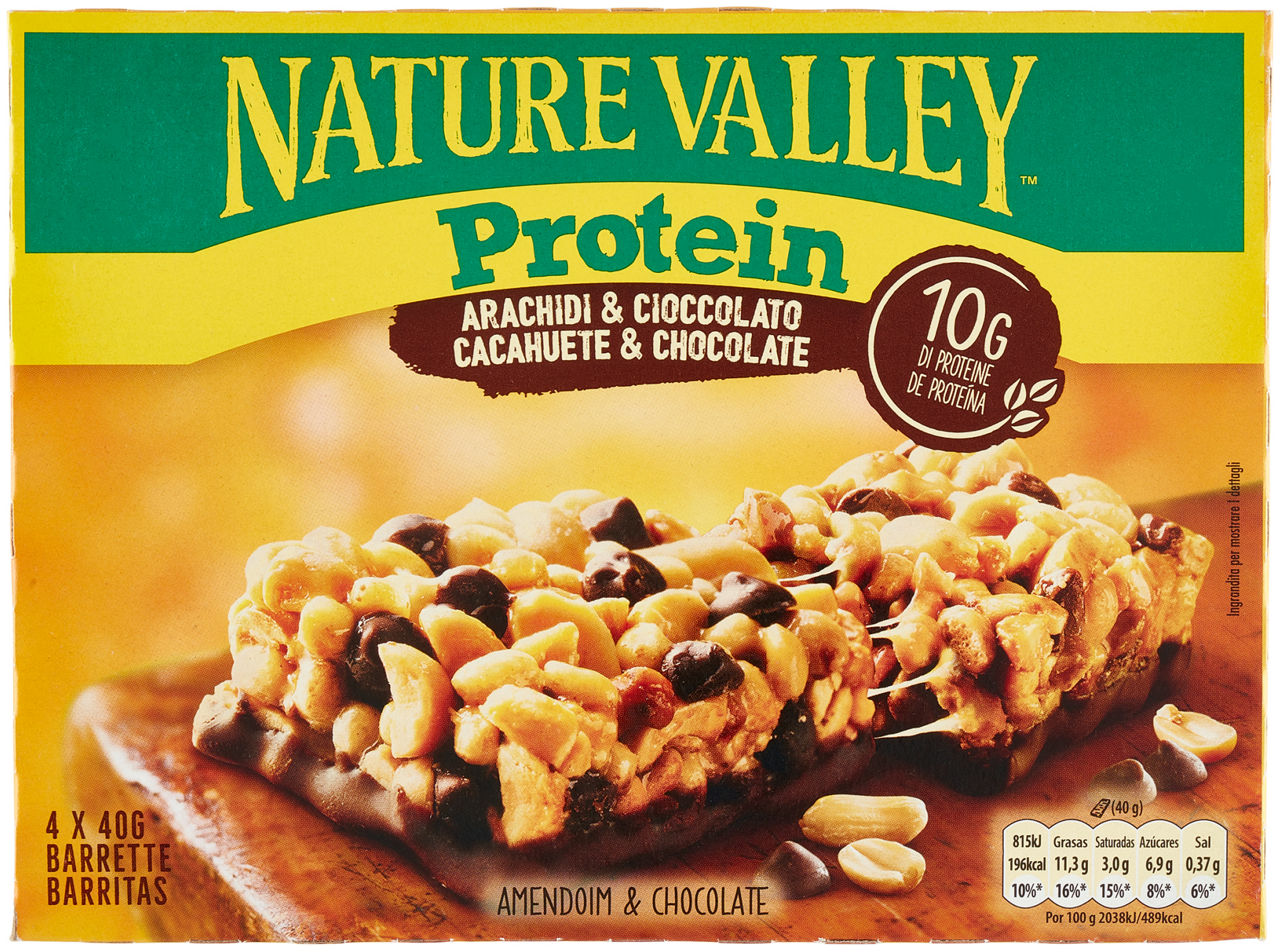 BARRETTE NATURE VALLEY PROTEIN ARACHIDI E DARK CHOCOLATE 4X40GR - Immagine 11