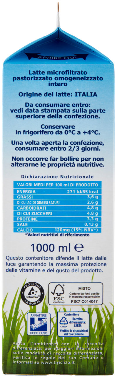 LATTE MICROFILTRATO INTERO LA BUONA FATTORIA TETRAREX 1 L - Immagine 11