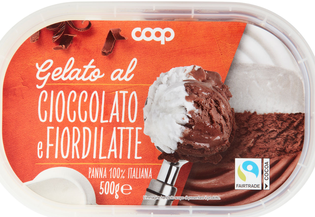 Gelato al cioccolato e fiordilatte 500 gr