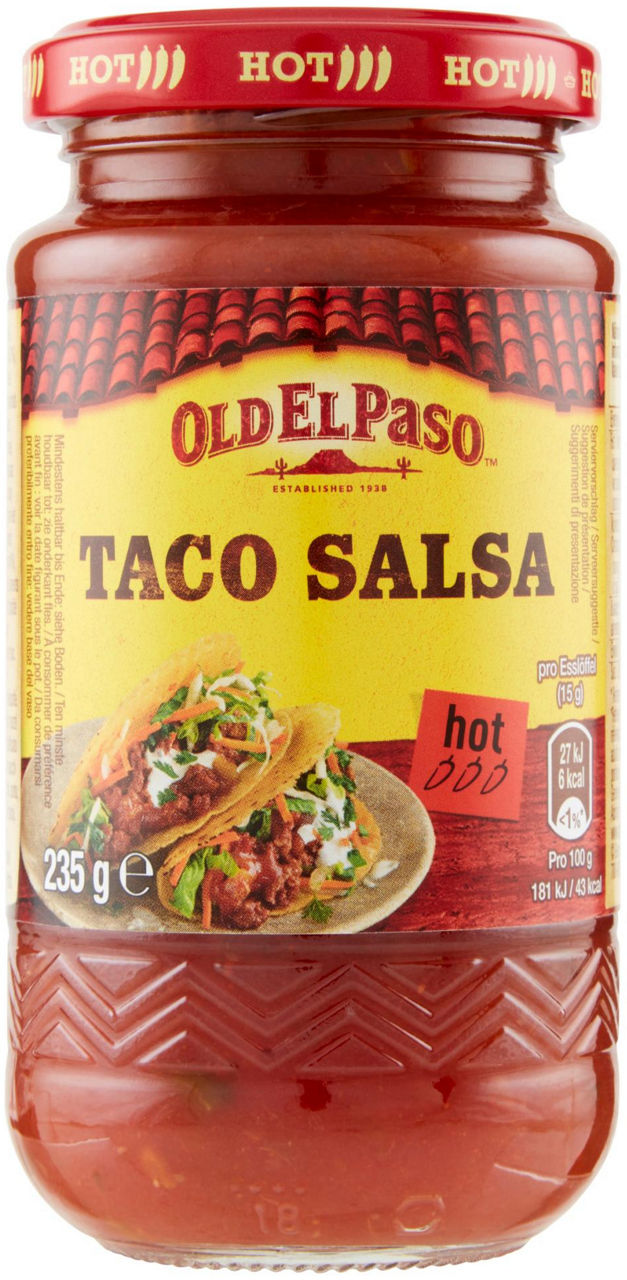 Taco salsa for topping hot 235 g