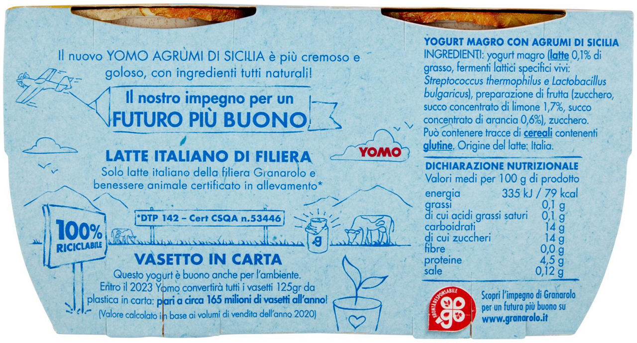 Yogurt zero grassi agli agrumi di sicilia 2 pz da 125 gr - Immagine 21