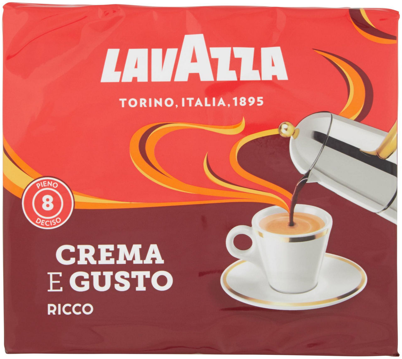 Caffe' lavazza gusto ricco macinato inc. gr.250x2