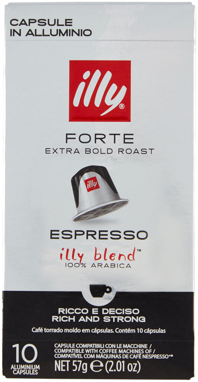 Illy 10 capsule gusto forte compatibili nespresso g 57