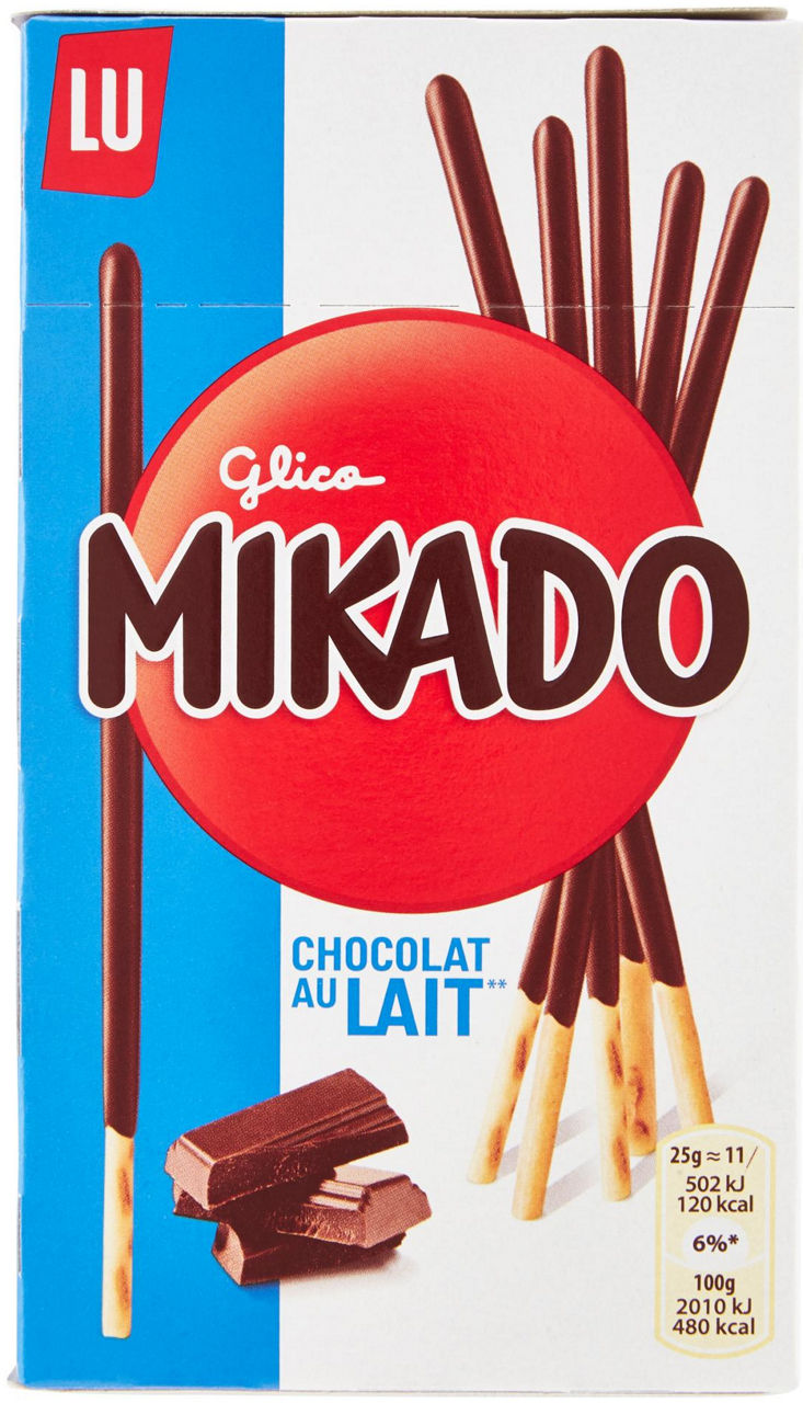 Mikado, biscotto ricoperto di cioccolato al latte - 75g - 0