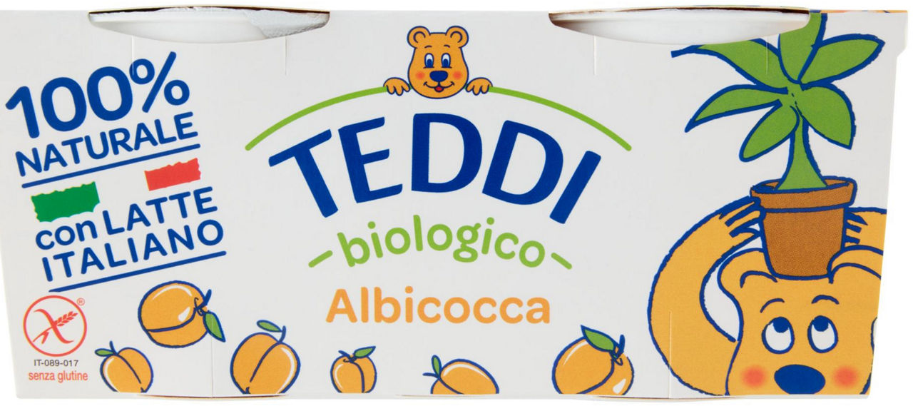 Yogurt teddi bio fatt scaldasole albicocca 2x115 g