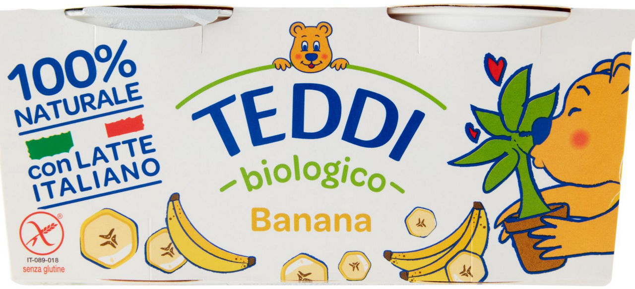 Yogurt teddi bio fatt scaldasole banana 2x115 g