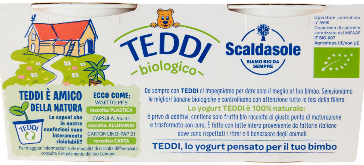 YOGURT TEDDI BIO FATT SCALDASOLE BANANA 2X115 G - 2