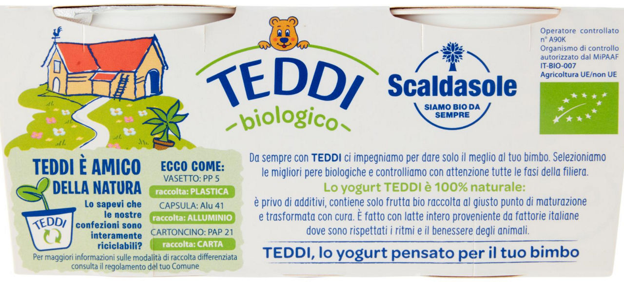 YOGURT TEDDI BIO FATT SCALDASOLE PERA 2X115 G - 2