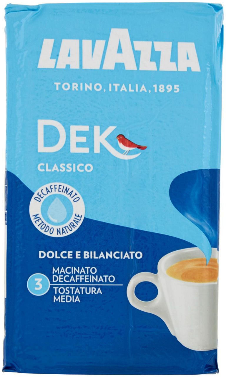 Caffe'lavazza dek decaffeinato macinato pac.gr.250
