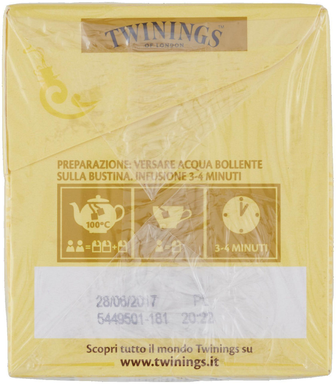 TEA TWININGS EARL GREY SCATOLA 25 FILTRI GR.50 - 3