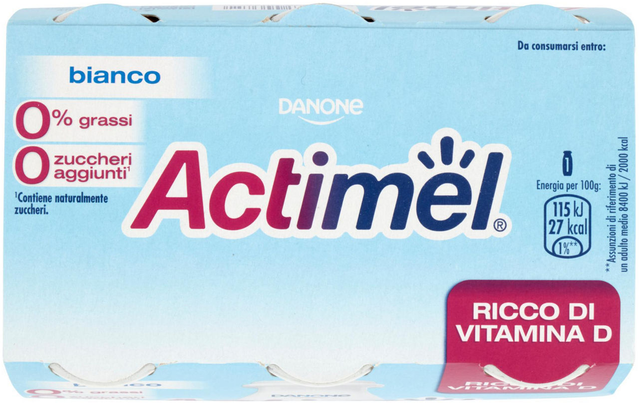 ACTIMEL 0,1% DANONE BIANCO 6X100 G - 4