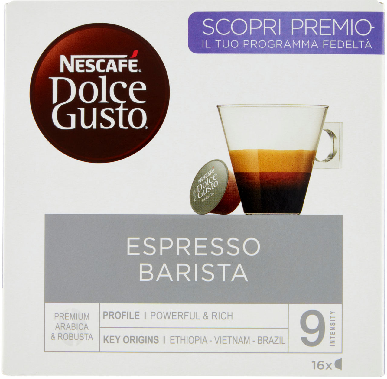 Nescafè espresso barista dolce gusto 16 capsule scatola g 112
