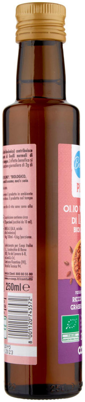 olio di semi di lino biologico 250 ml - 1
