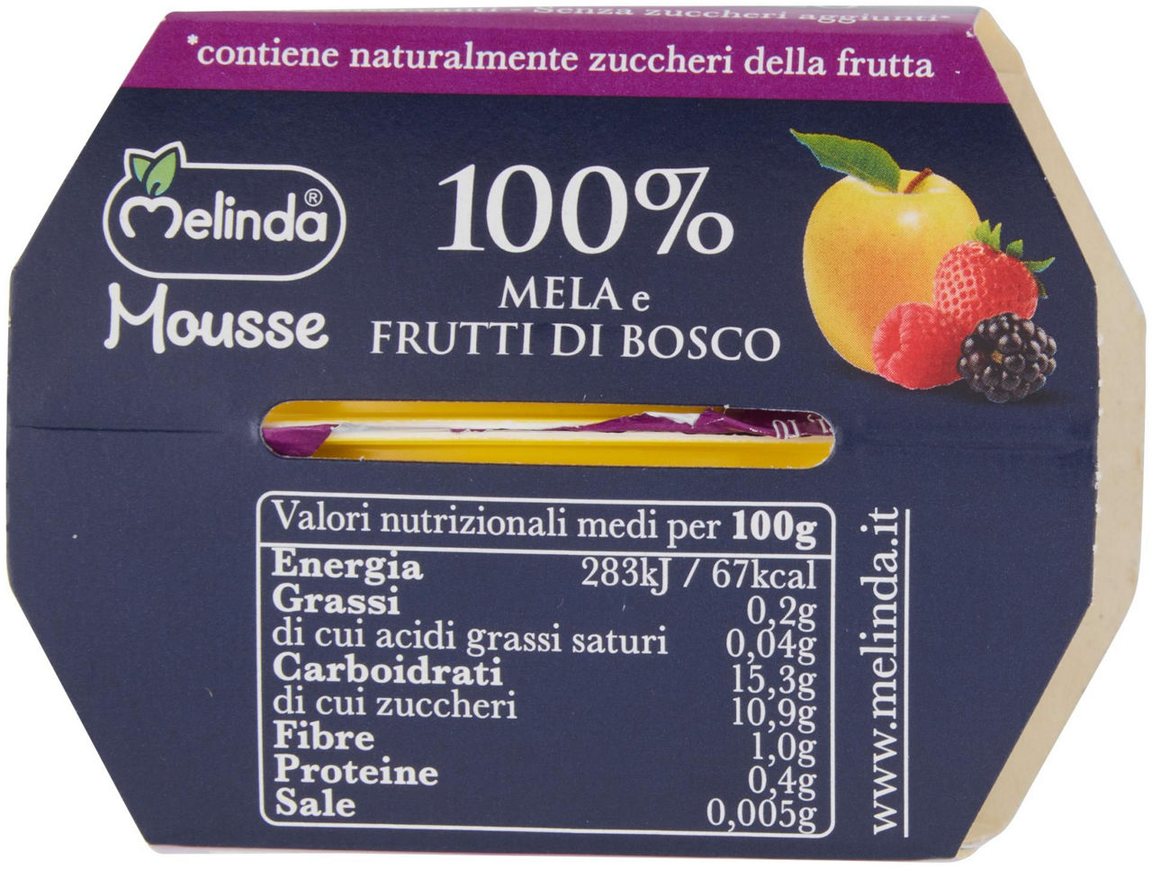 Mousse 100% Mela e Frutti di Bosco 2 x 100 g - 5