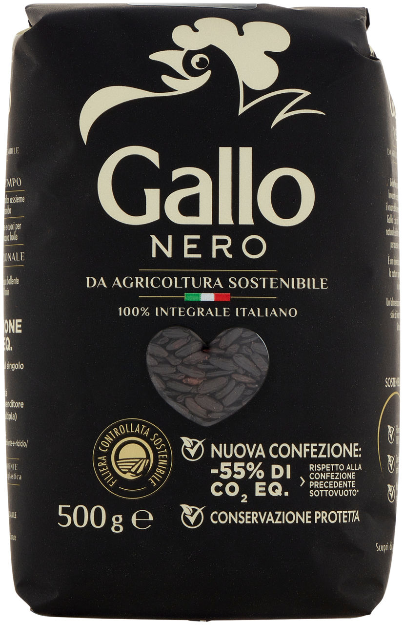 RISO NERO INTEGRALE GALLO SCATOLA GR 500 - 0