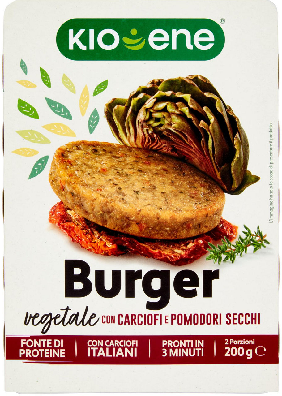 Burger carciofi & pomodori secchi kioene atm 2x100g