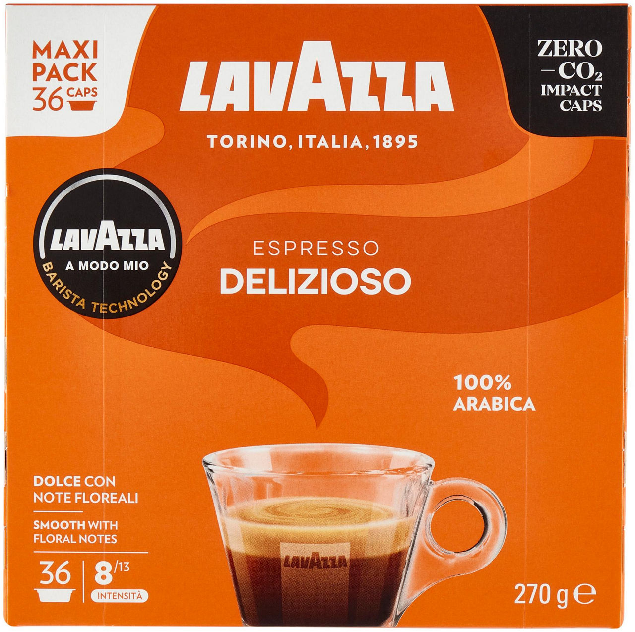 CAFFE' CAPSULE LAVAZZA A MODO MIO ESPRESSO DELIZIOSO SCATOLA PZ.36XGR.7,5 - 0