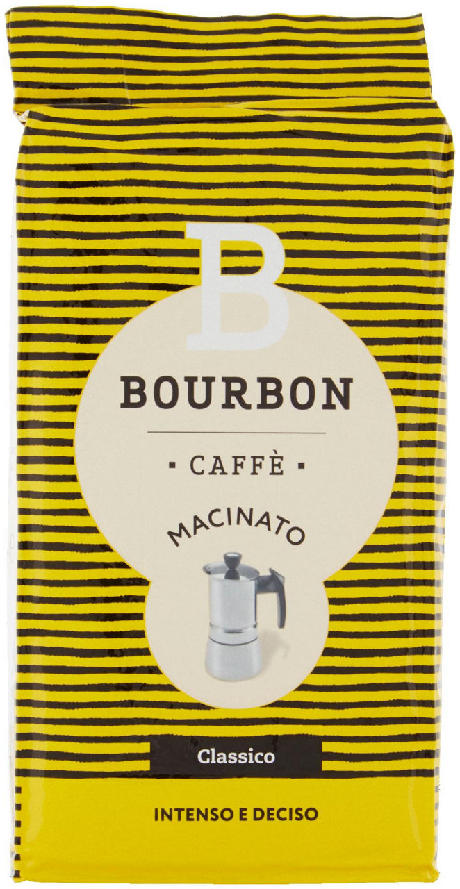 Caffe' bourbon classico moka macinato sacchetto g 250