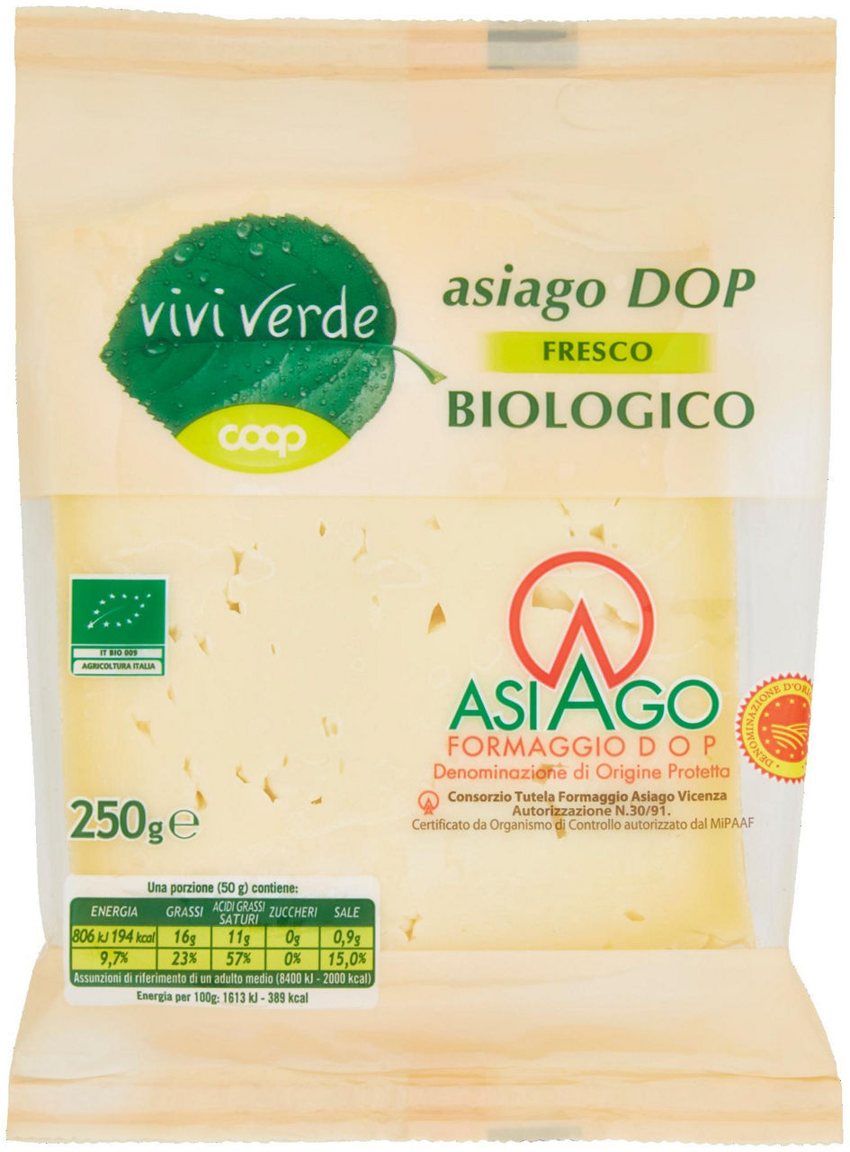 Asiago dop fresco biologico vivi verde 250 g