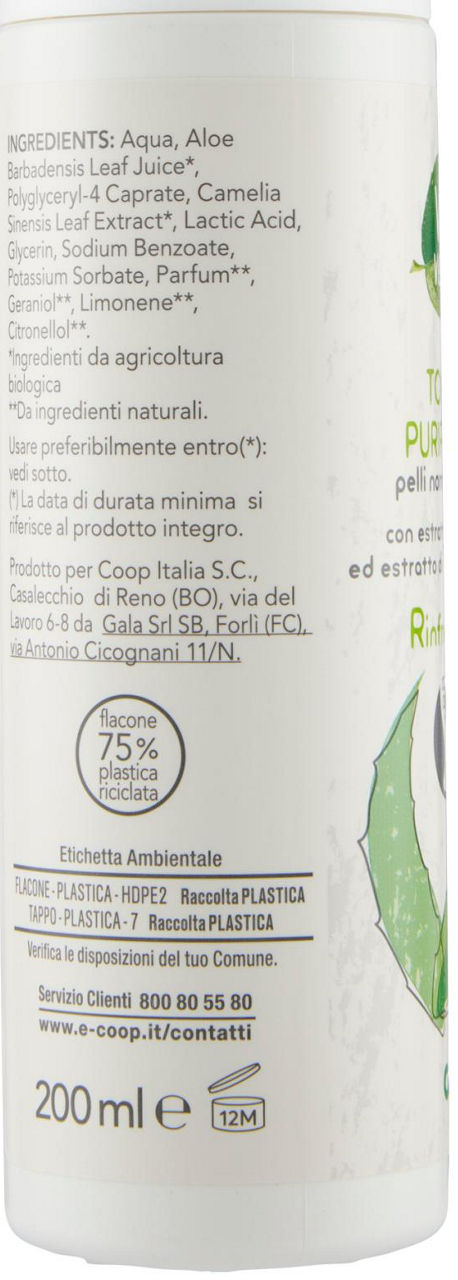 Tonico Purificante pelli normali e miste Vivi Verde 200 ml - 1