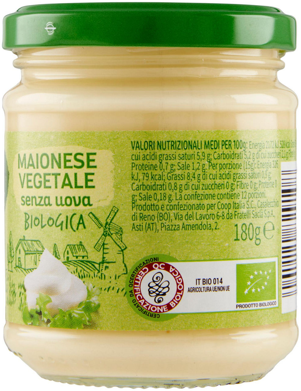 maionese senza uova Biologica Vivi Verde 180 g - 3