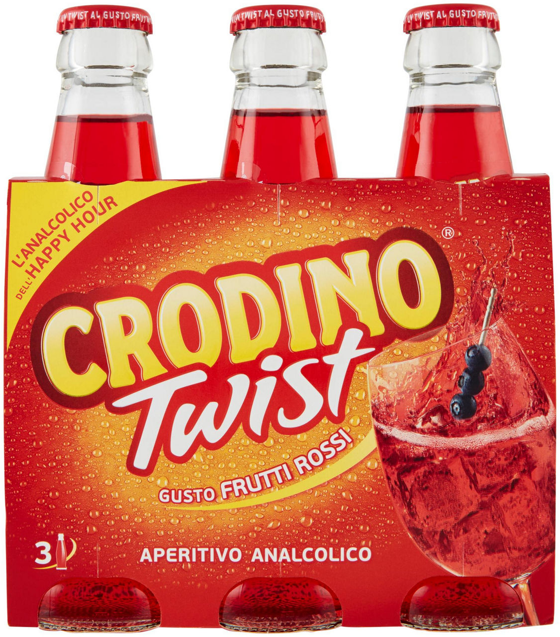 CRODINO TWIST FRUTTI ROSSI CLUSTER ML 175 X 3 - 0